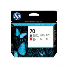HP 70 cap de imprimare negru mat şi roşu